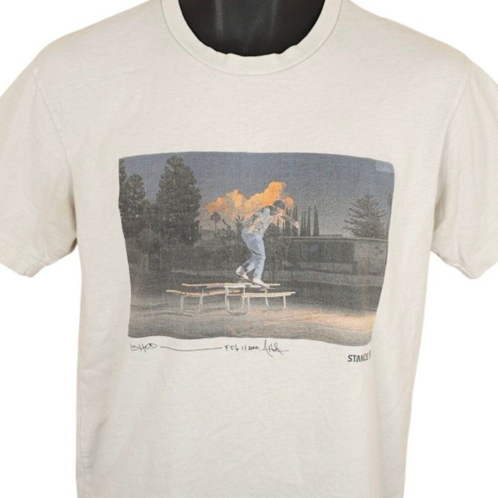 Ishod Wair Stance T Shirt Mens Size Medium White Skater Atiba Skateboarding